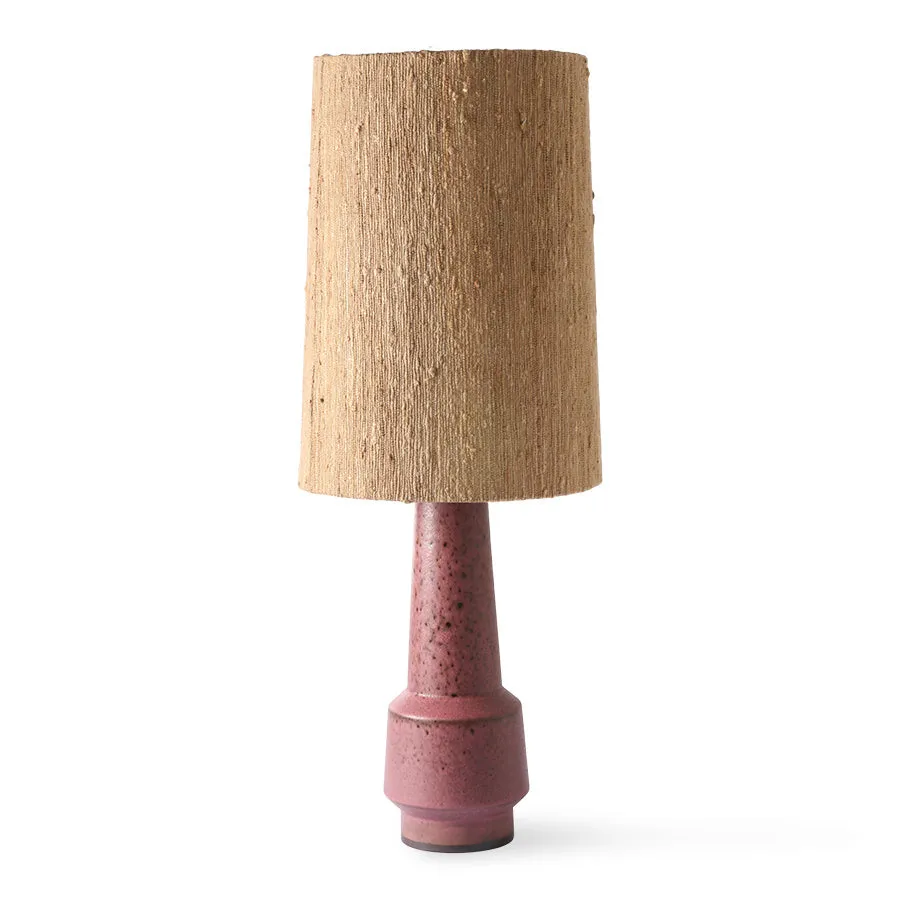 Retro Stoneware Lamp Base- Purple