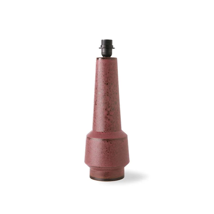 Retro Stoneware Lamp Base- Purple