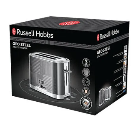 Russell Hobbs Geo Steel 2 slice(s) Stainless steel