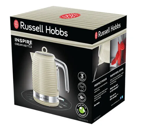 Russell Hobbs Inspire electric kettle 1.7 L 3000 W Cream
