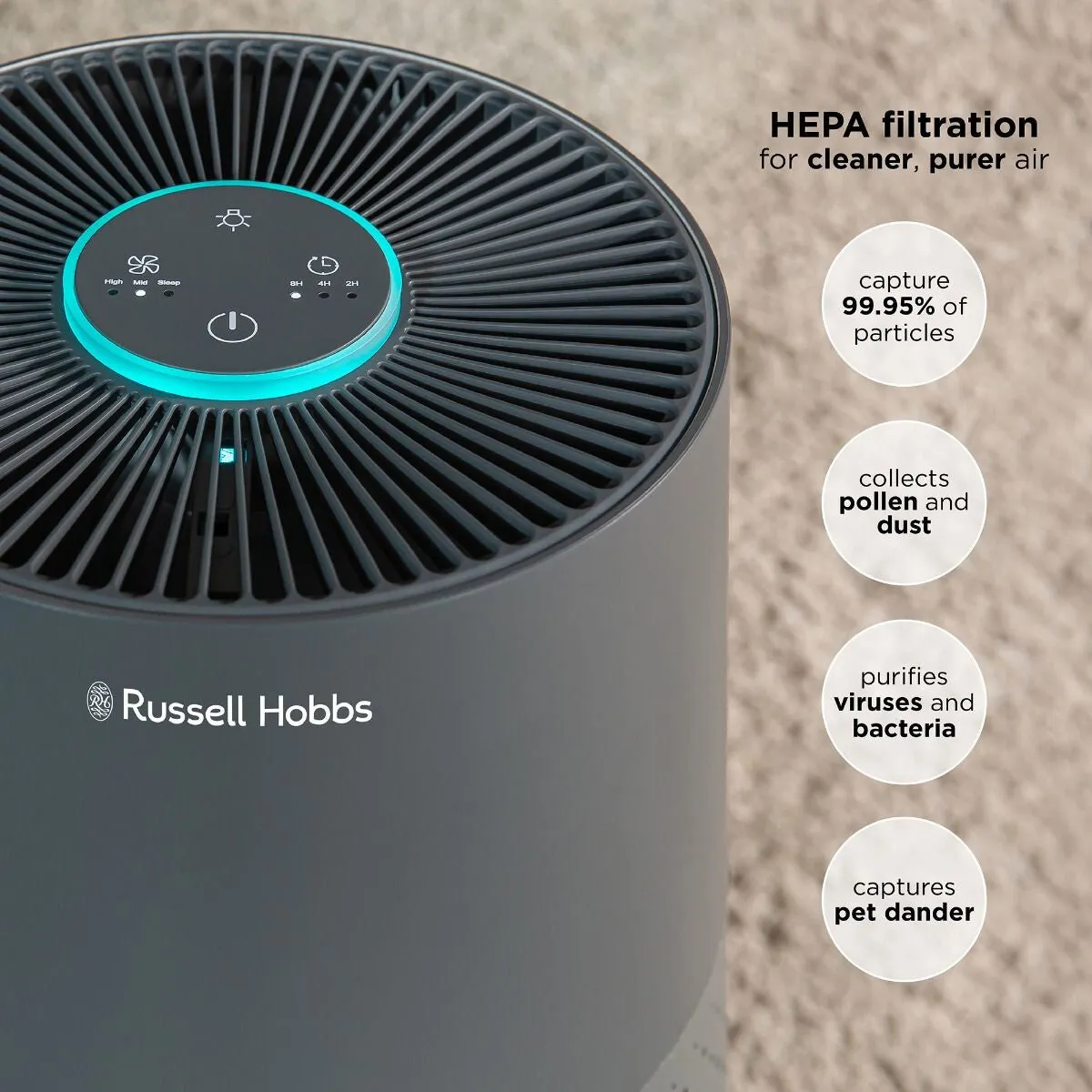 Russell Hobbs RHAP2001G air purifier 14 m² Grey