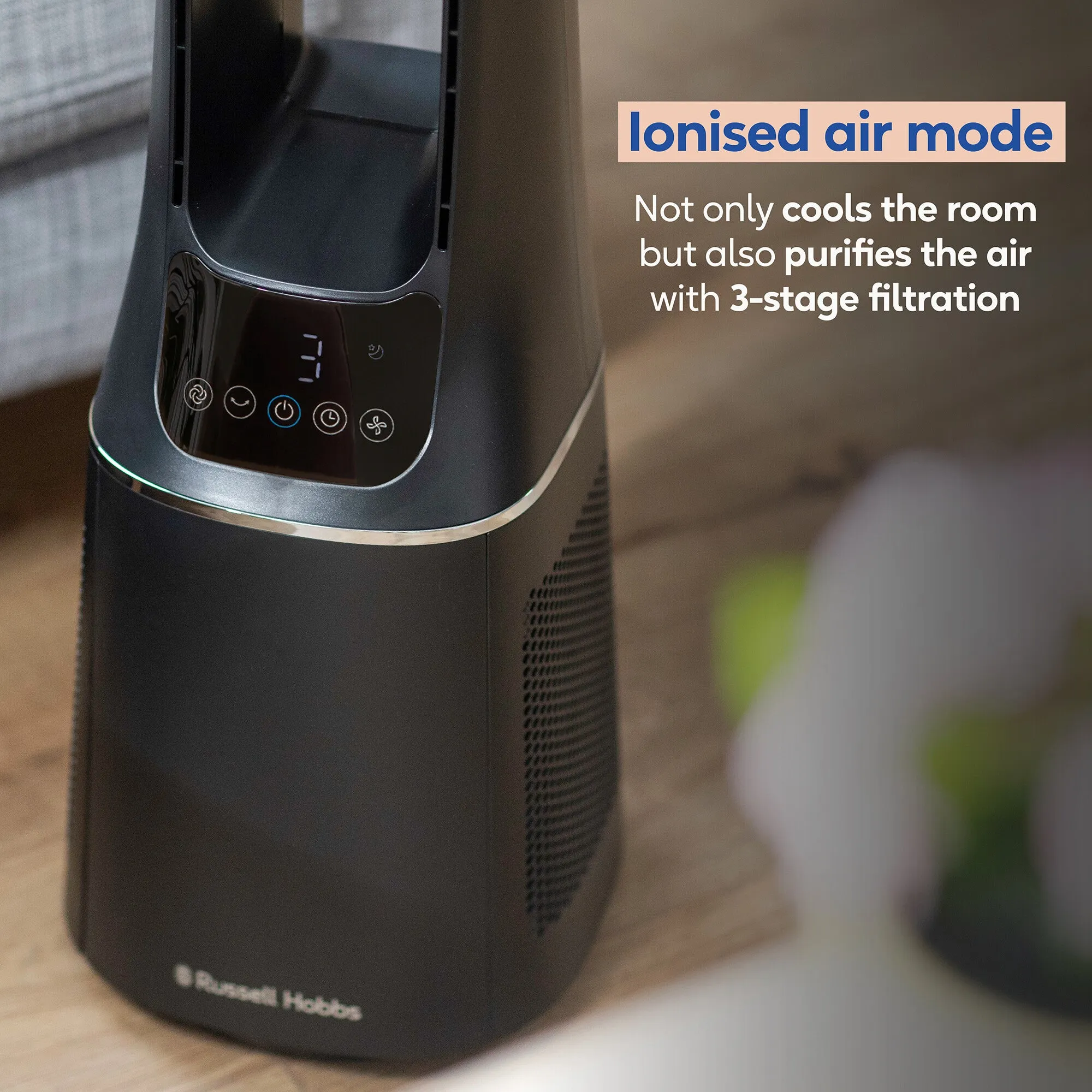 Russell Hobbs RHBLDL12B 10 Speed Bladeless Fan in Black