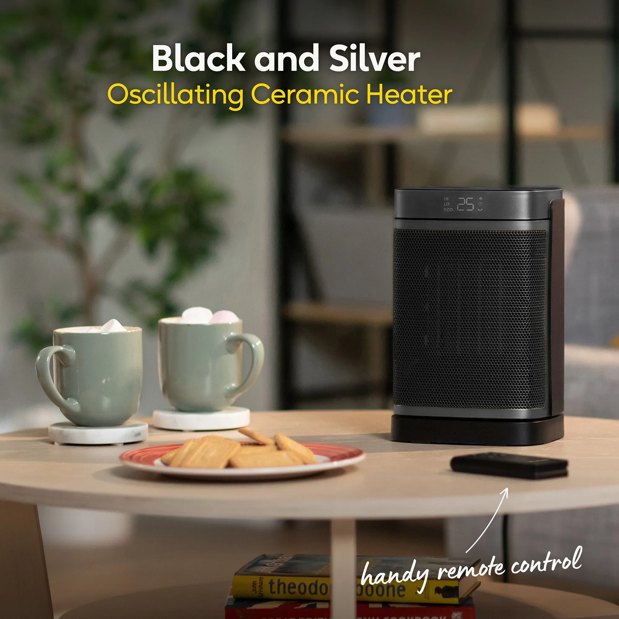 Russell Hobbs RHCH2001S electric space heater Indoor Black, Silver 1500 W Fan electric space heater