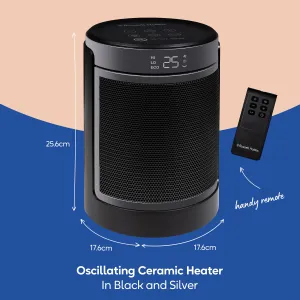 Russell Hobbs RHCH2002S electric space heater Indoor Black, Silver 1500 W Fan electric space heater