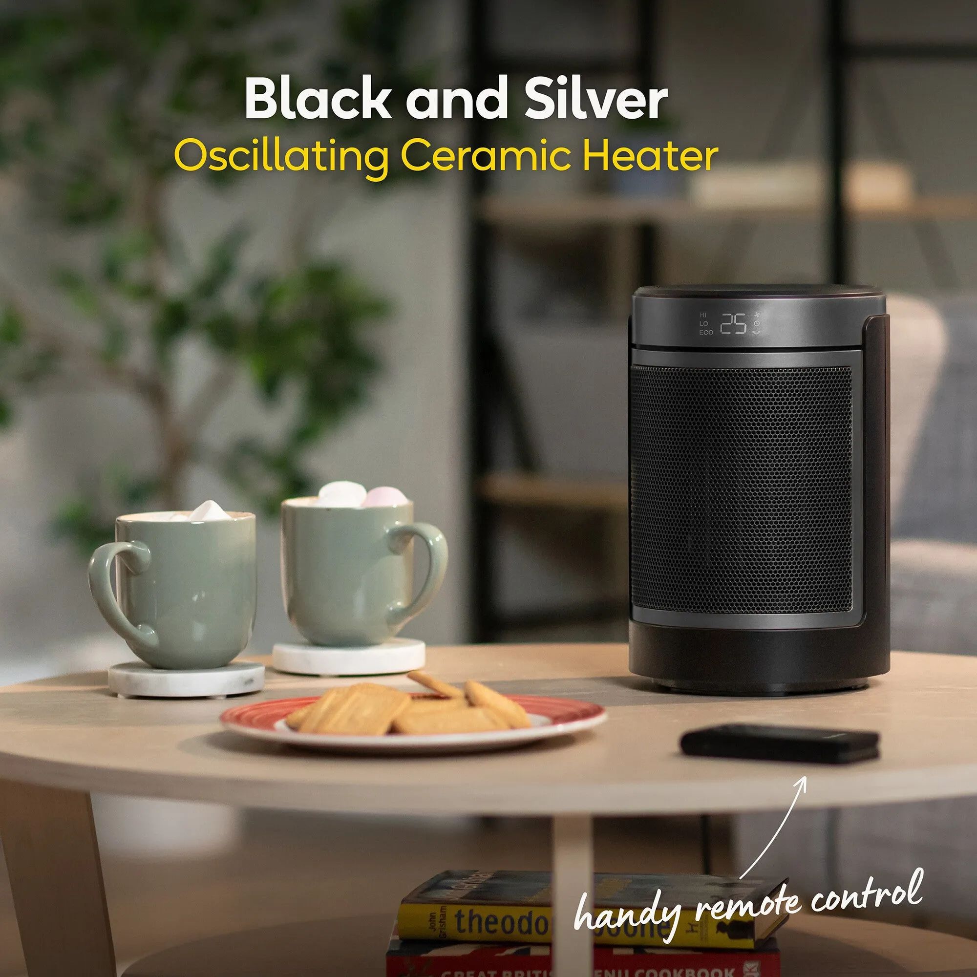 Russell Hobbs RHCH2002S electric space heater Indoor Black, Silver 1500 W Fan electric space heater