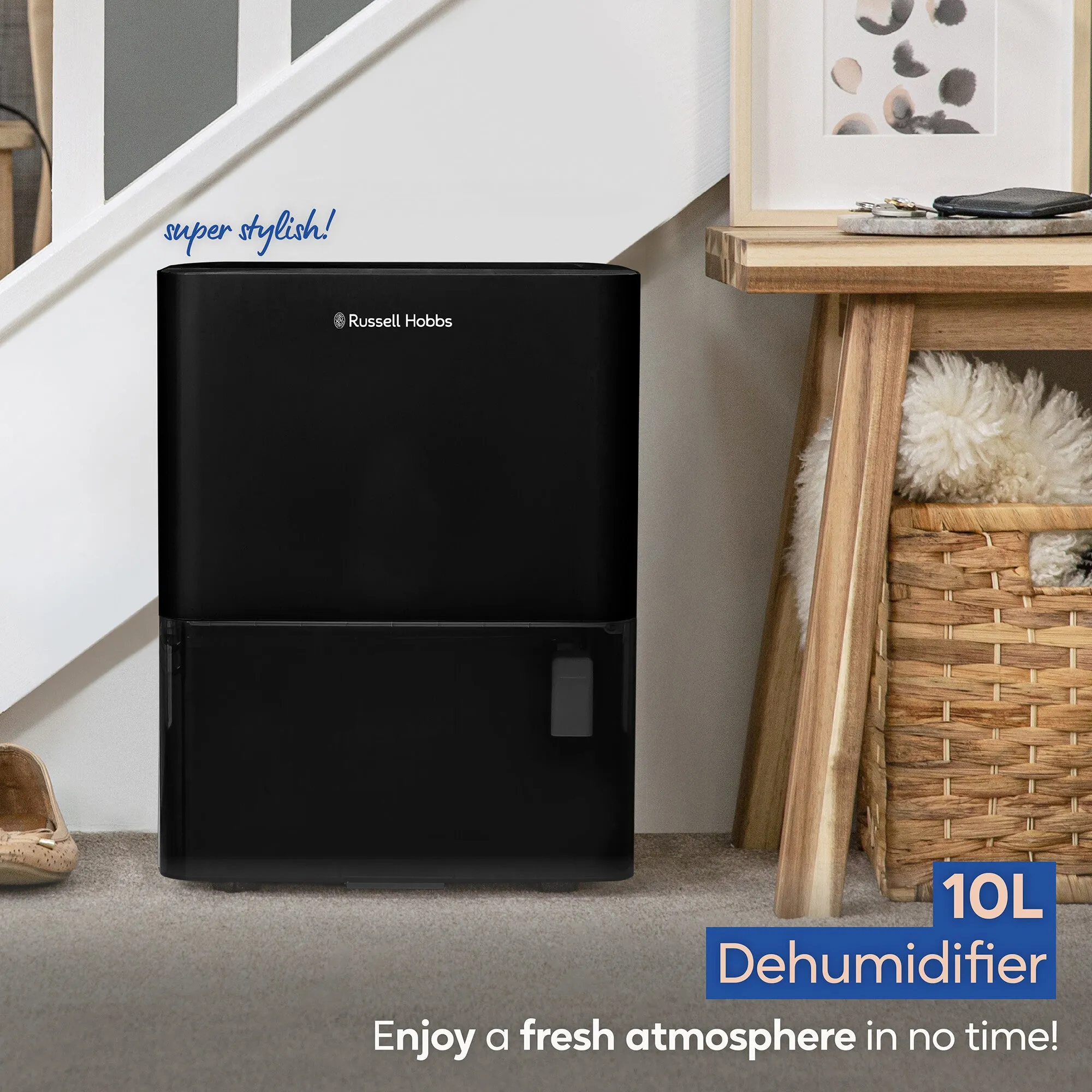 Russell Hobbs RHDH1001B dehumidifier 2 L 45.5 dB 340 W Black