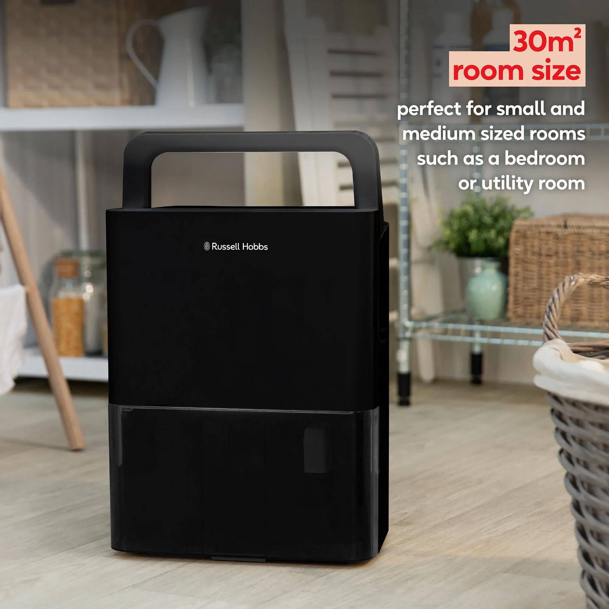 Russell Hobbs RHDH1001B dehumidifier 2 L 45.5 dB 340 W Black