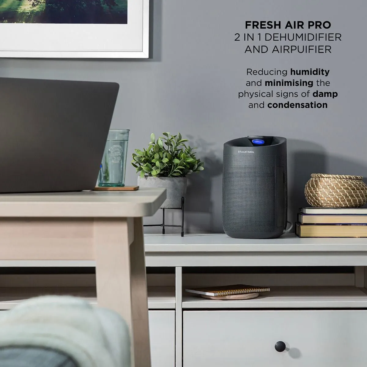 Russell Hobbs RHDH1101G dehumidifier 1 L 50 dB 40 W Grey
