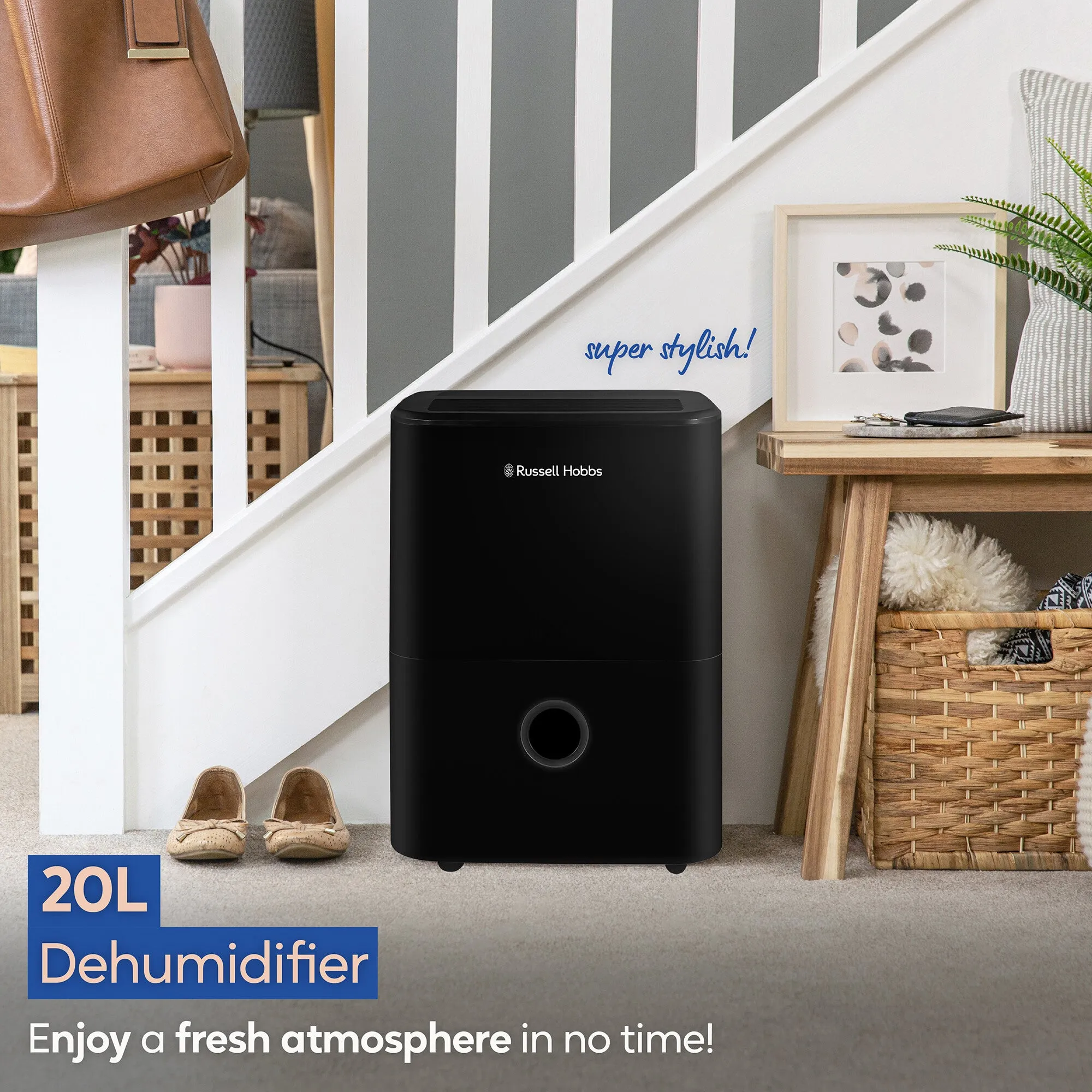 Russell Hobbs RHDH2002B dehumidifier 3 L 47.5 dB 440 W Black
