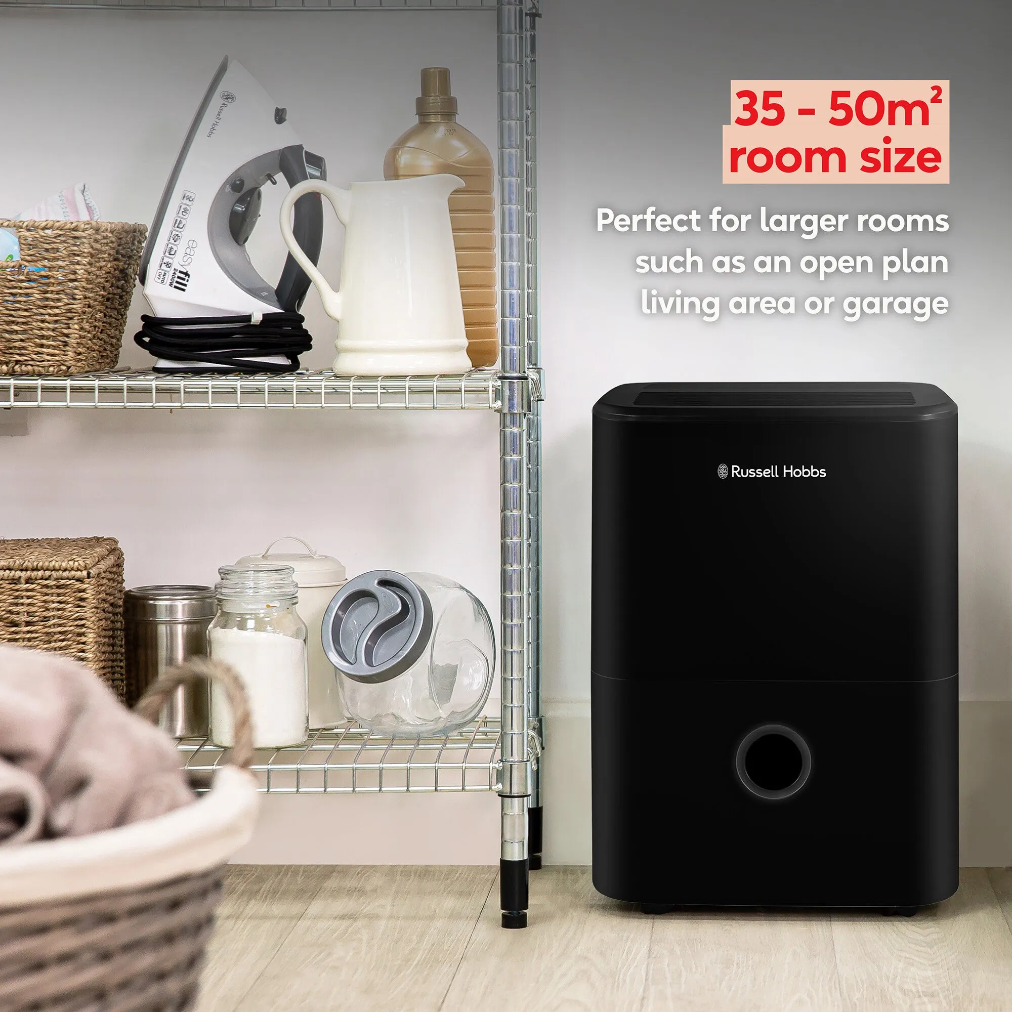 Russell Hobbs RHDH2002B dehumidifier 3 L 47.5 dB 440 W Black