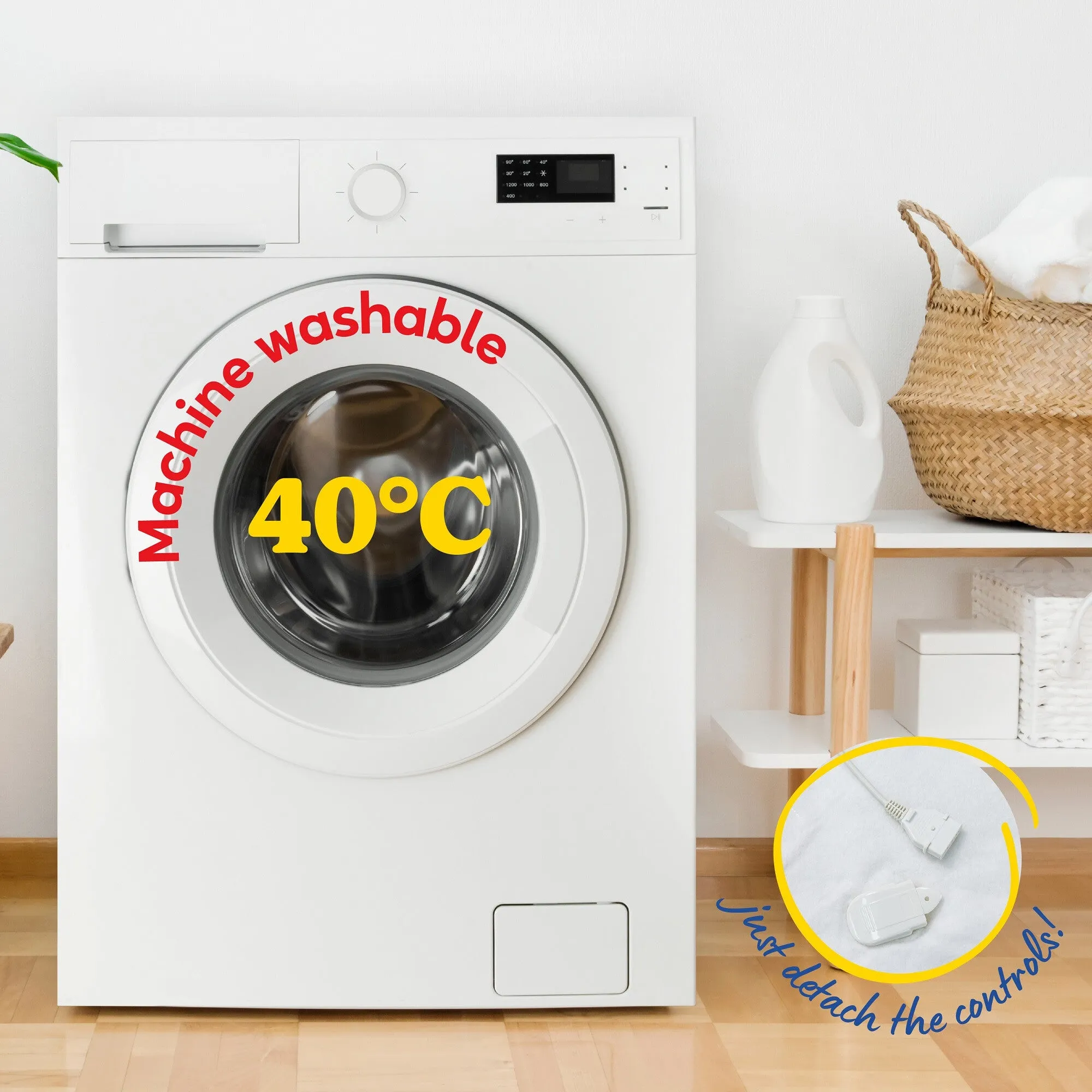 Russell Hobbs RHEDB6002 electric blanket Electric underblanket 90 W White Polyester