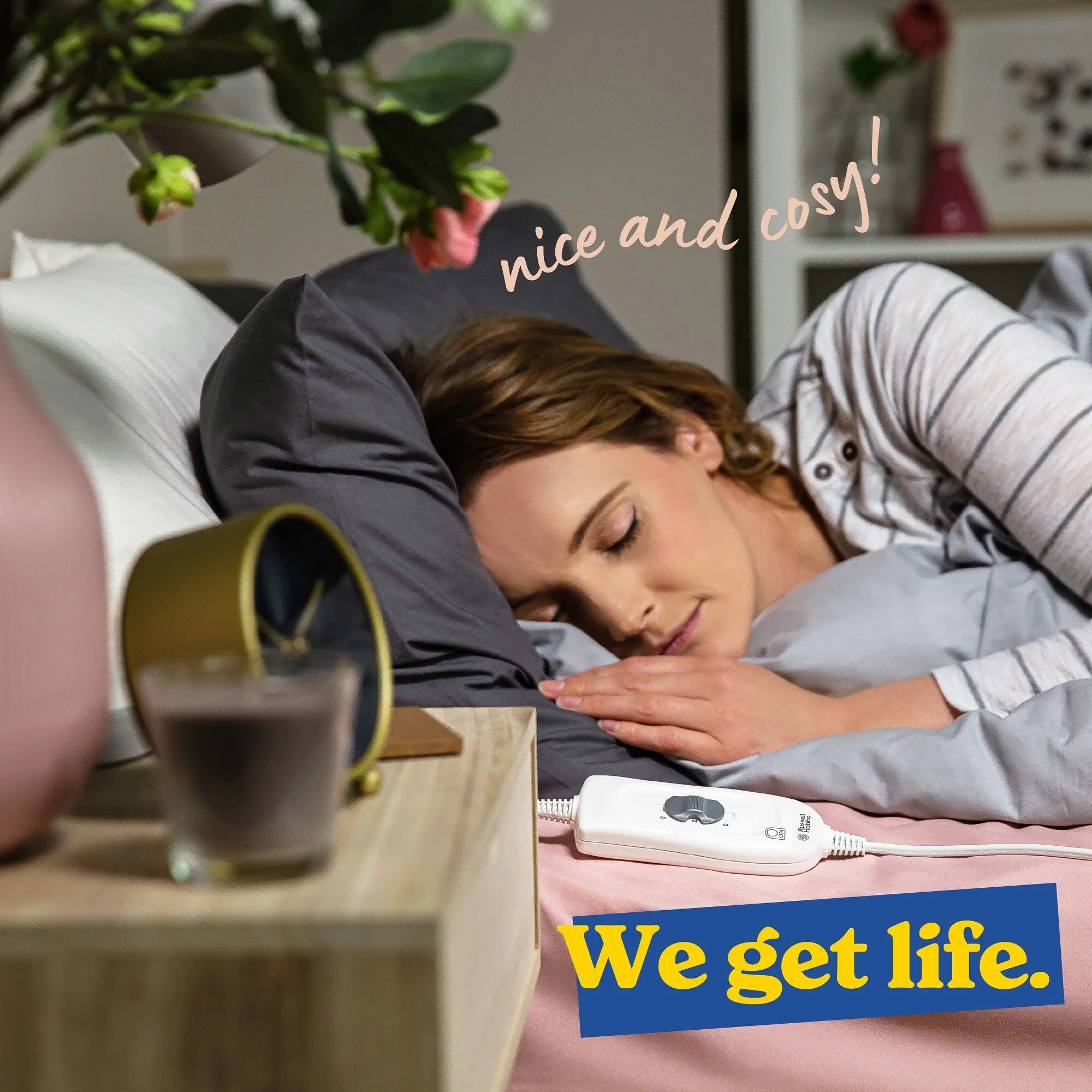 Russell Hobbs RHEDB6002 electric blanket Electric underblanket 90 W White Polyester