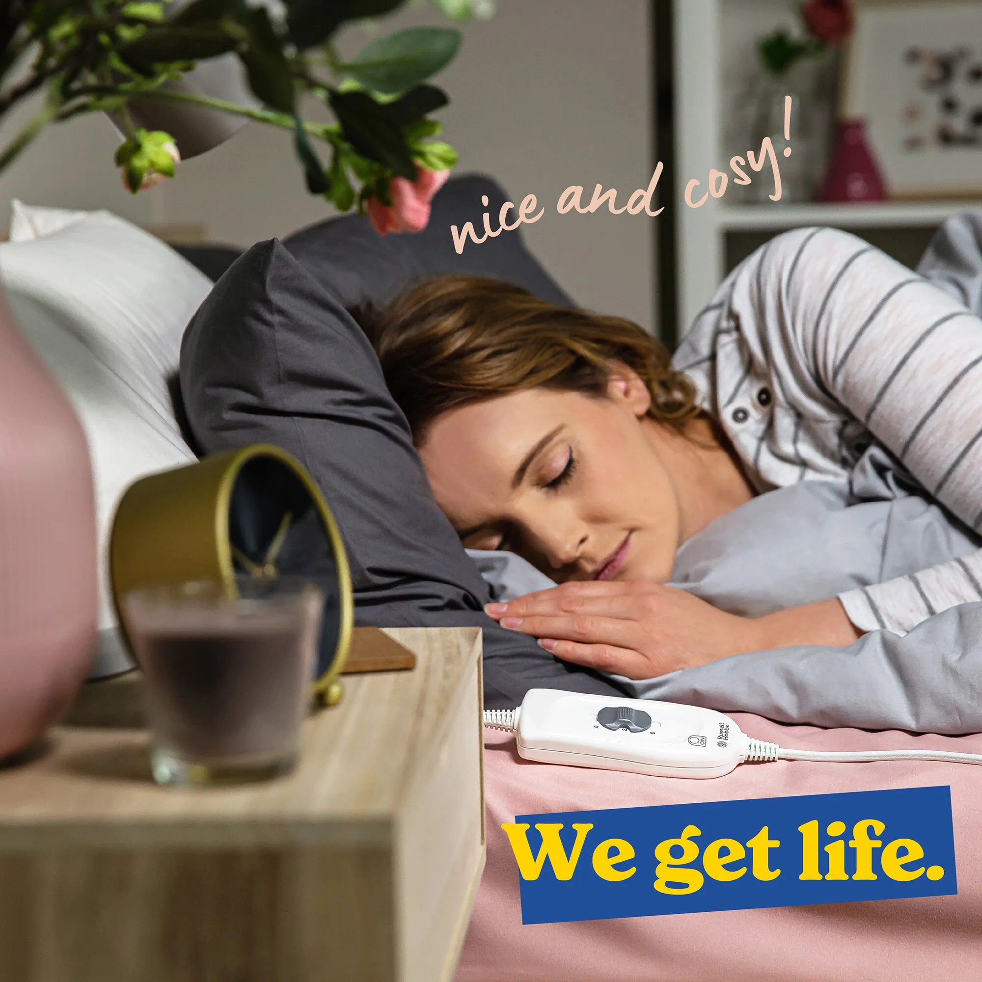 Russell Hobbs RHESB6001 electric blanket Electric underblanket 60 W White Polyester