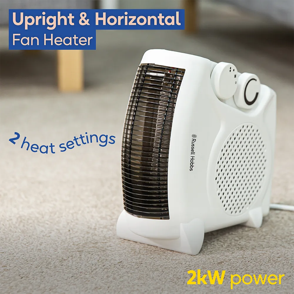 Russell Hobbs RHFH1005W Upright & Horizontal Fan Heater