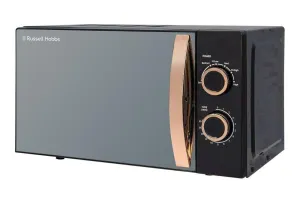 Russell Hobbs RHM1727RG 17L 700W Solo Microwave- Black and Rose Gold