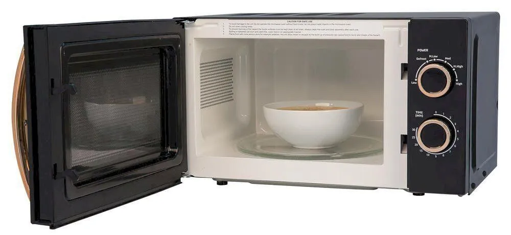 Russell Hobbs RHM1727RG 17L 700W Solo Microwave- Black and Rose Gold