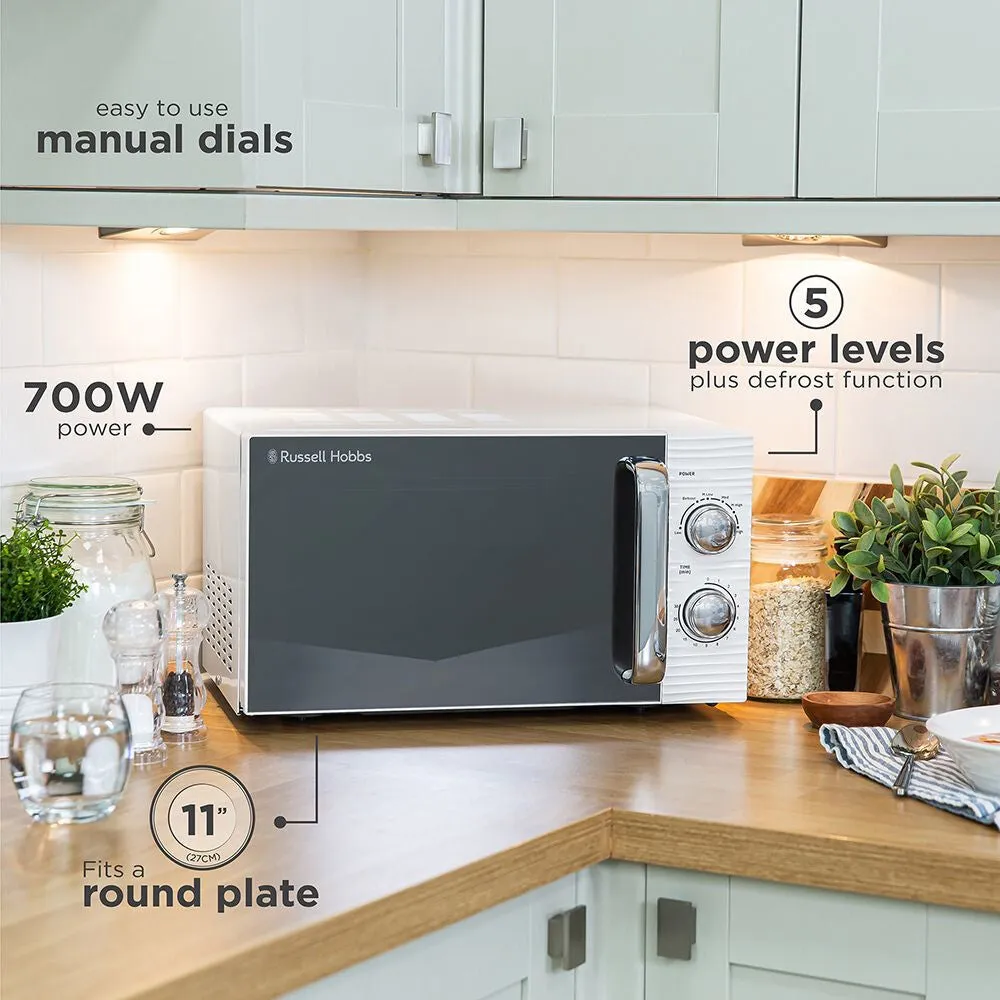 Russell Hobbs RHM1731 microwave White Solo microwave Countertop 17 L 700 W