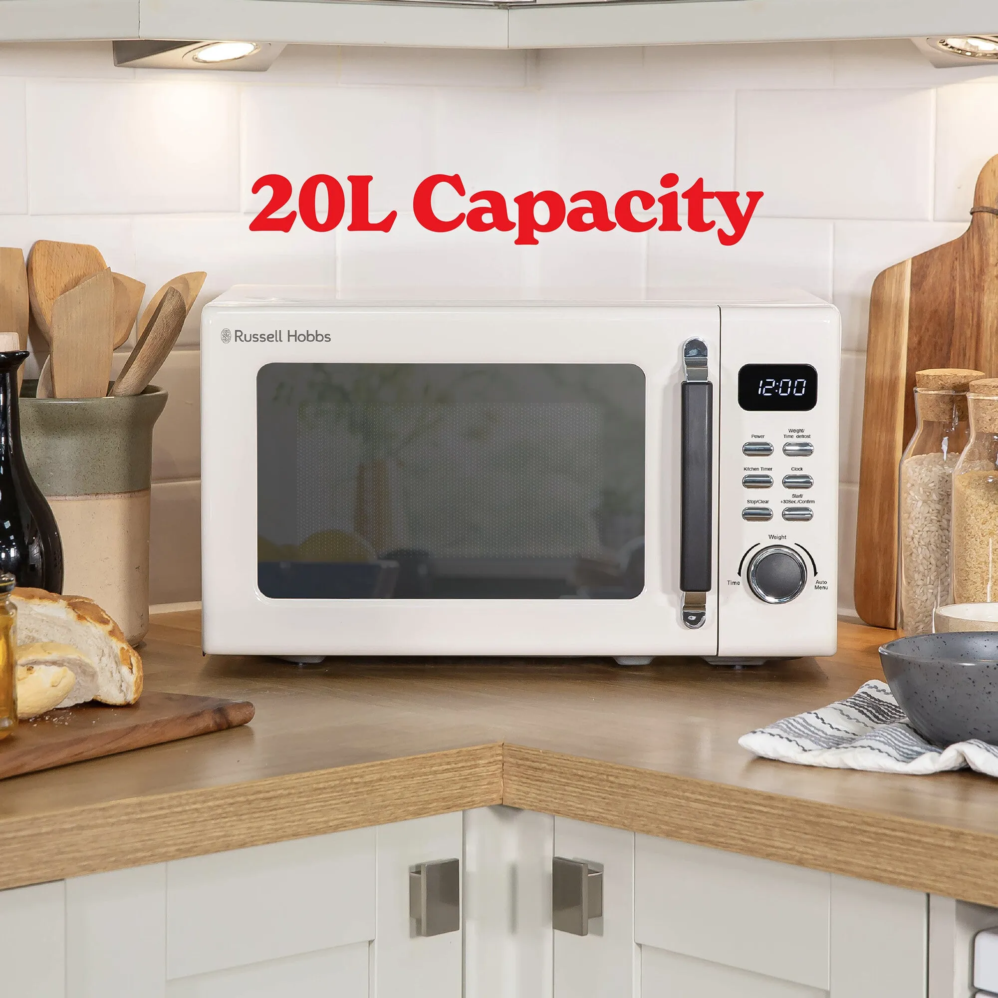 Russell Hobbs RHM2026C microwave Cream Solo microwave Countertop 20 L 800 W