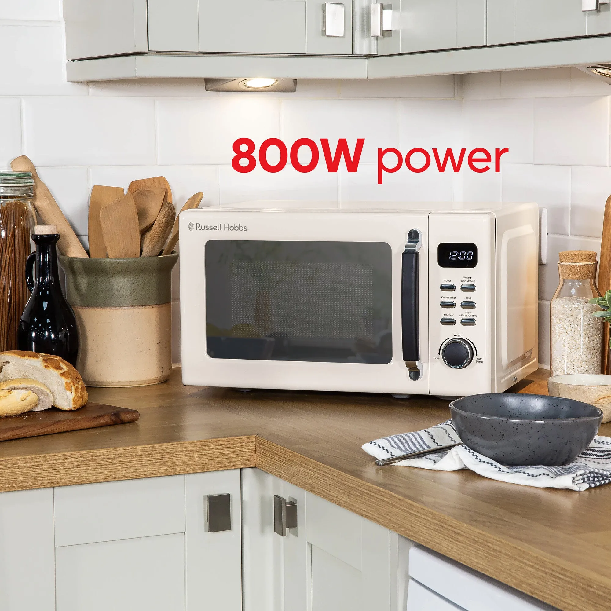 Russell Hobbs RHM2026C microwave Cream Solo microwave Countertop 20 L 800 W