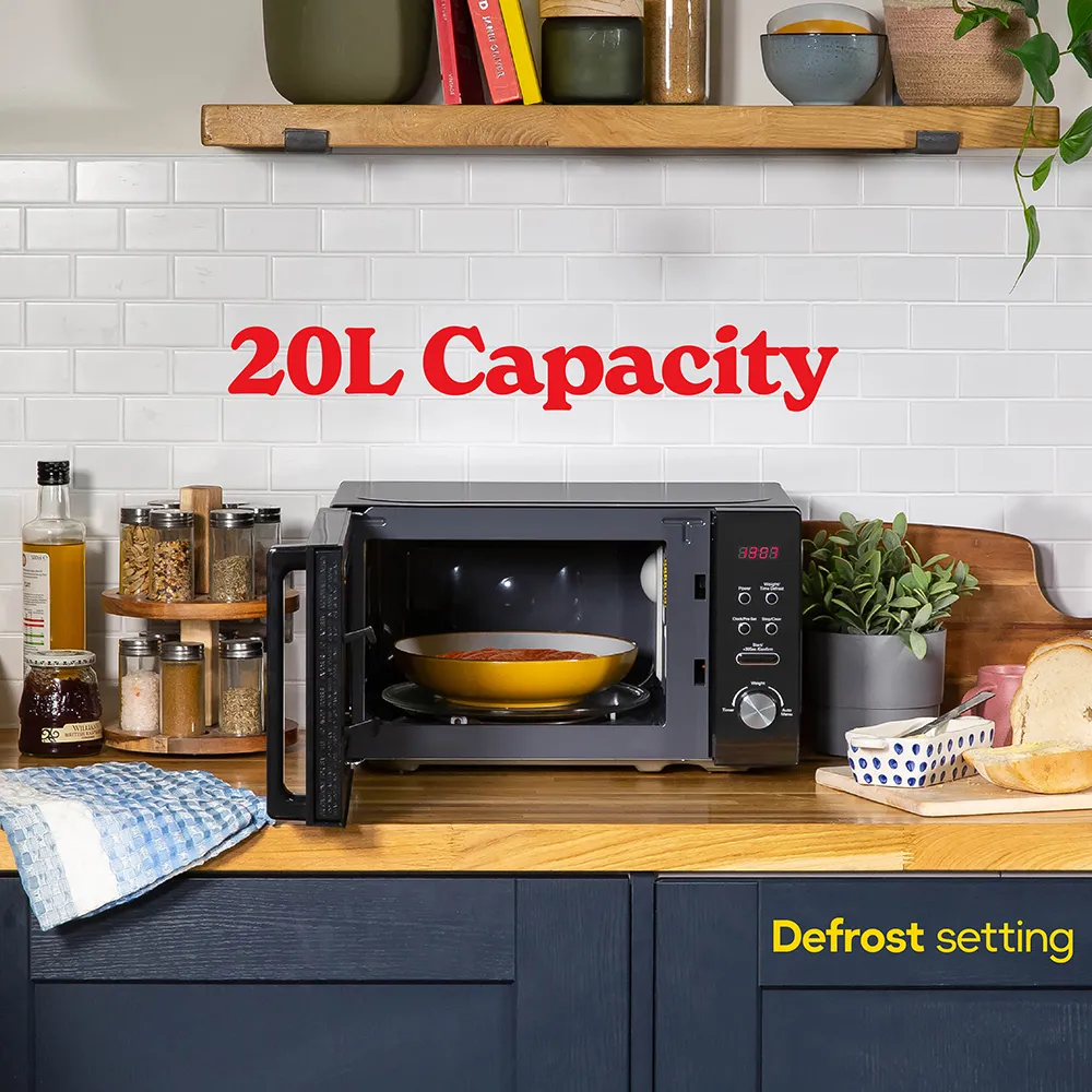 Russell Hobbs RHM2076B microwave Black Solo microwave Countertop 20 L 800 W