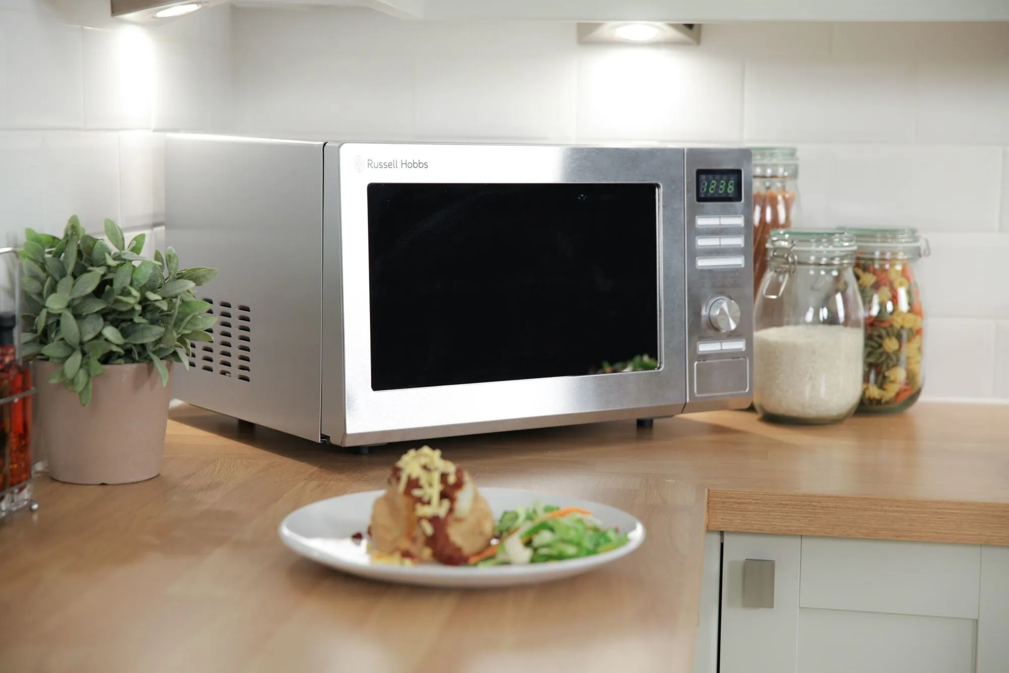 Russell Hobbs RHM2563 microwave Stainless steel Solo microwave Countertop 25 L 900 W