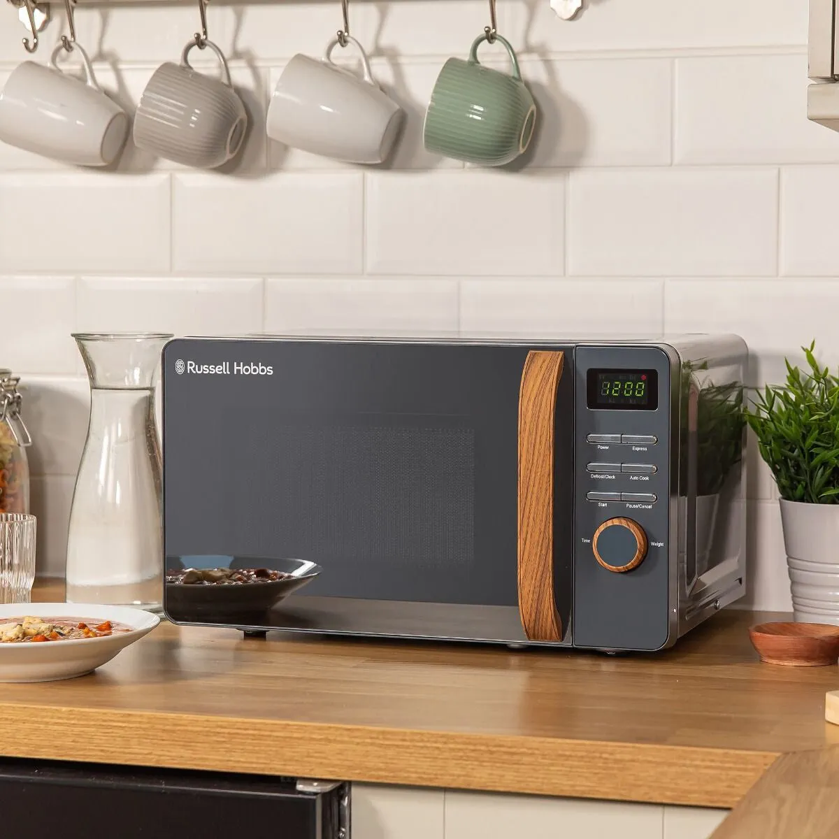 Russell Hobbs RHMD714G-N microwave Countertop Solo microwave 17 L 700 W Grey, Wood