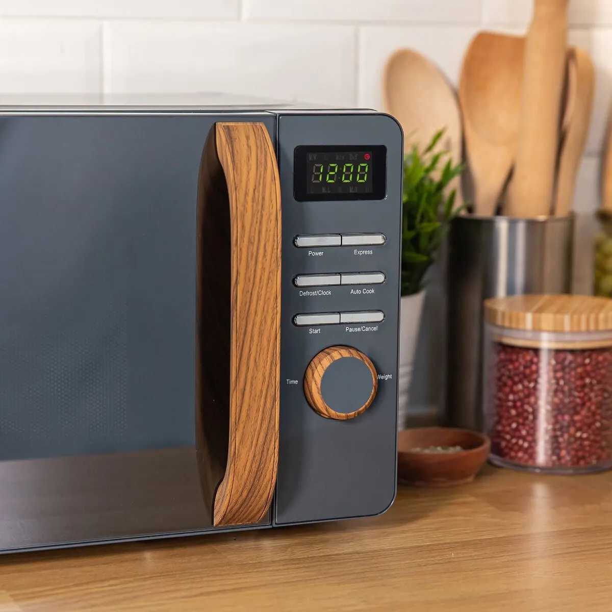 Russell Hobbs RHMD714G-N microwave Countertop Solo microwave 17 L 700 W Grey, Wood