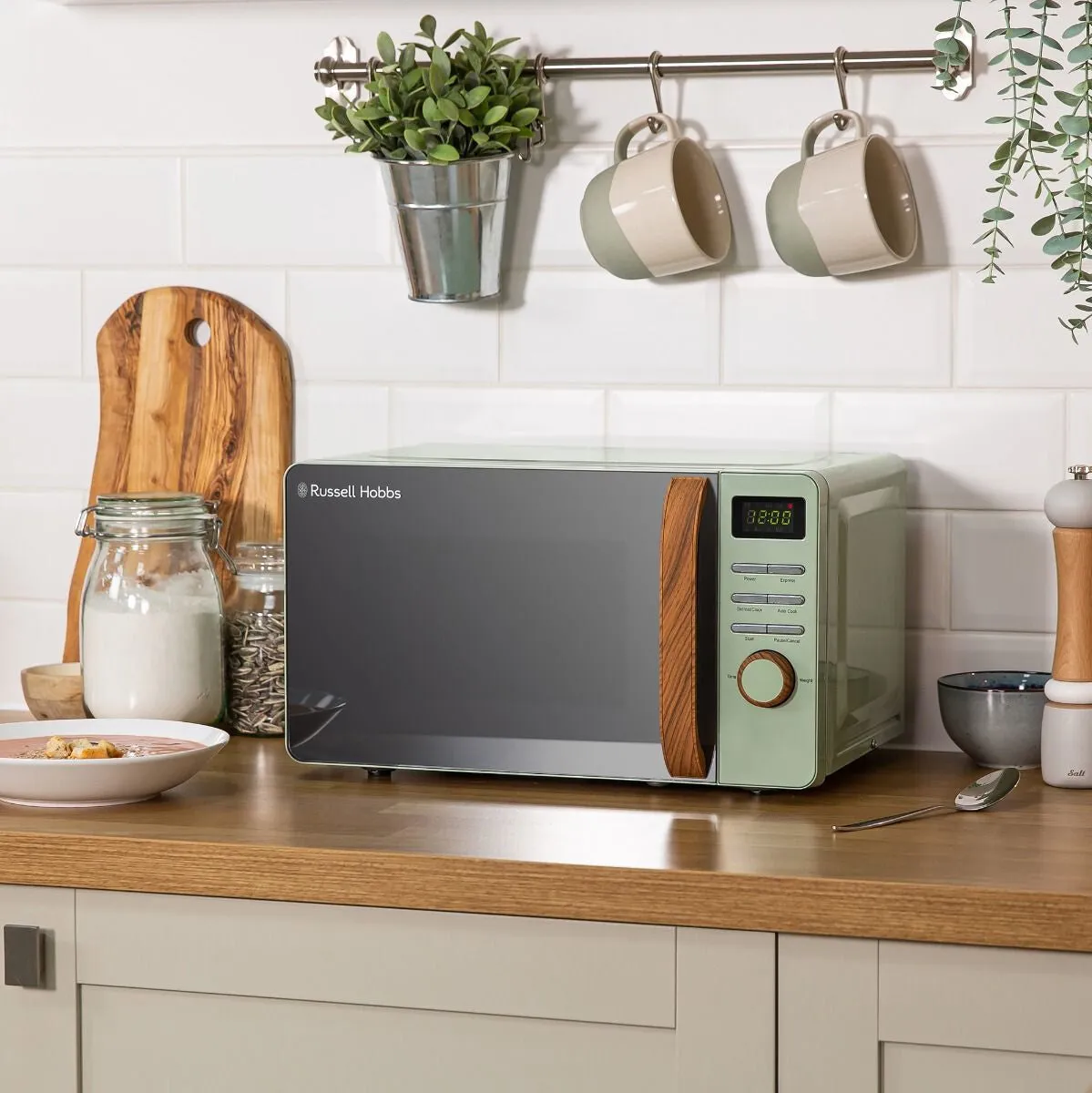 Russell Hobbs RHMD714MG-N 17L Scandi Digital Microwave- Matt Green