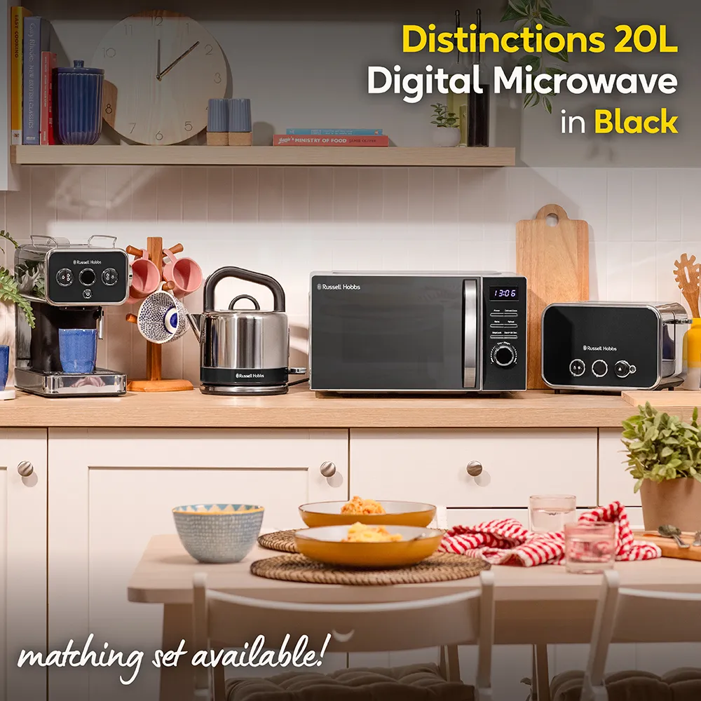 Russell Hobbs RHMD832B microwave Black Solo microwave Countertop 20 L 800 W