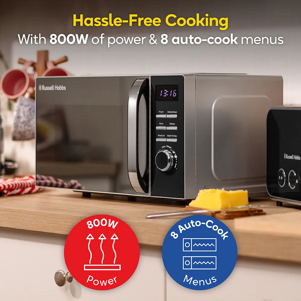 Russell Hobbs RHMD832B microwave Black Solo microwave Countertop 20 L 800 W