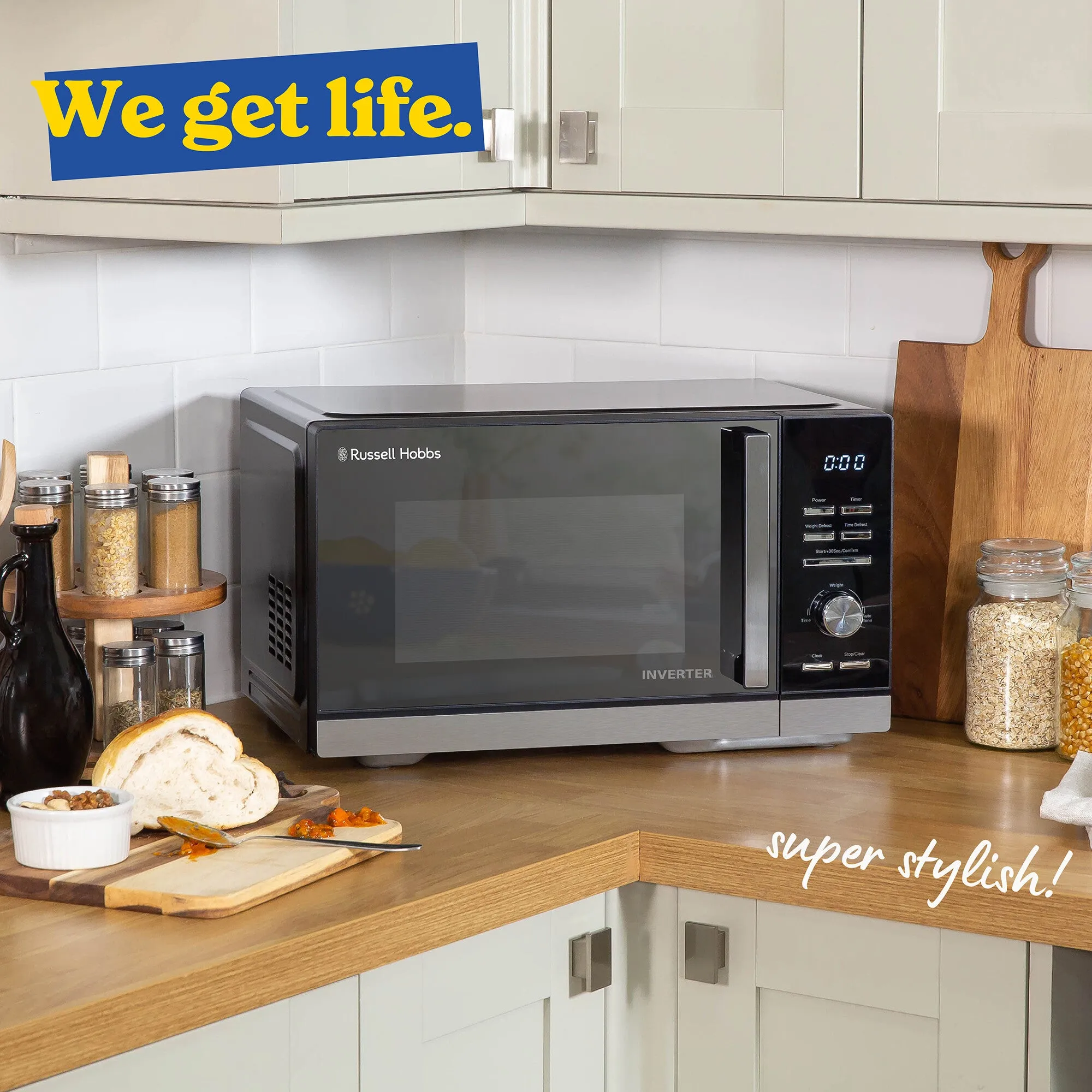 Russell Hobbs RHMI2503B microwave Black Solo microwave Countertop 25 L 900 W