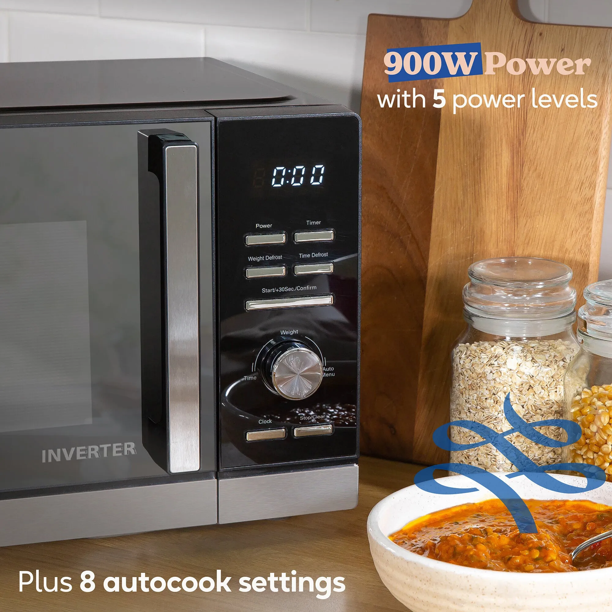 Russell Hobbs RHMI2503B microwave Black Solo microwave Countertop 25 L 900 W