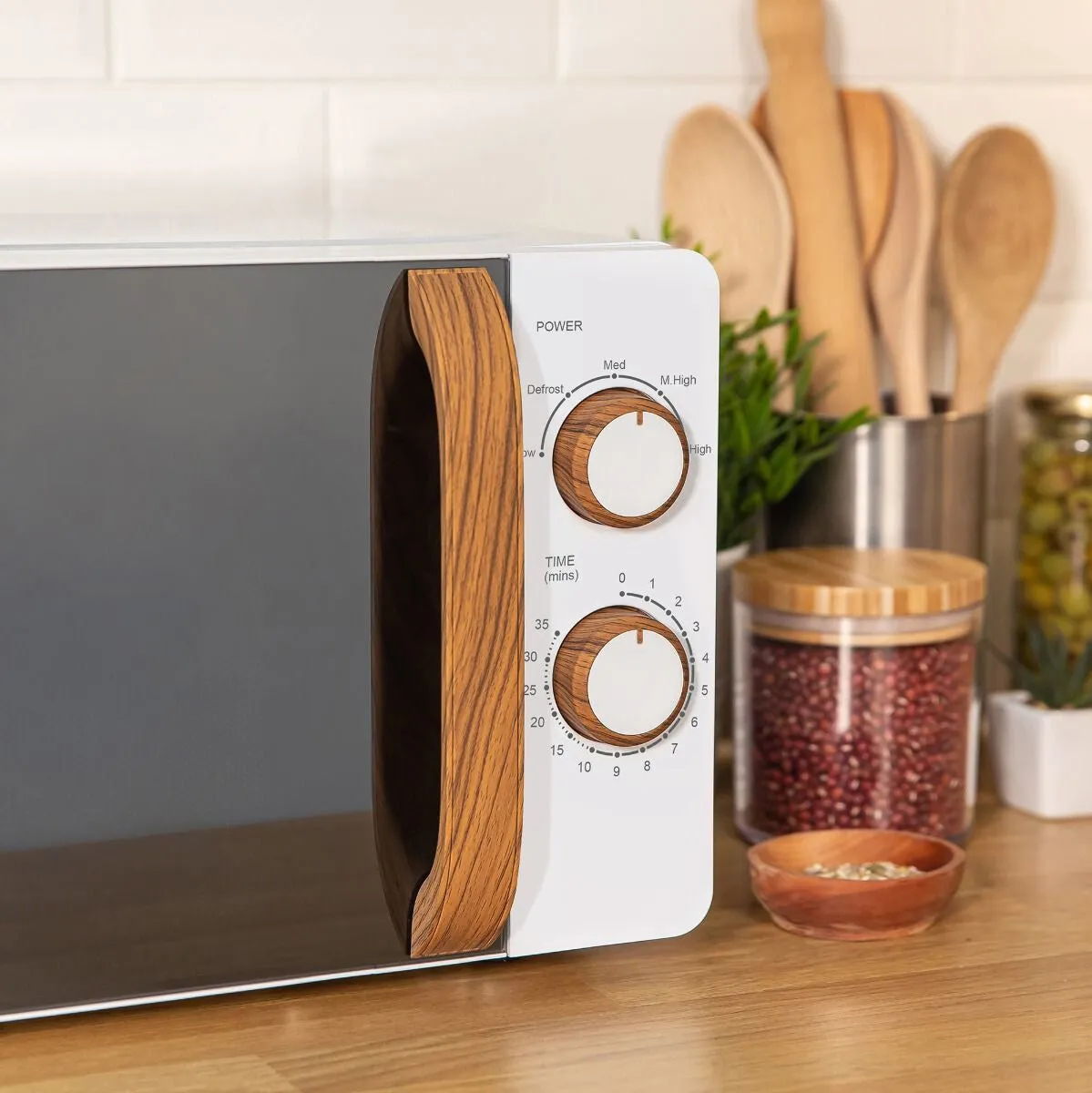 Russell Hobbs RHMM713-N microwave White, Wood Solo microwave Countertop 17 L 700 W
