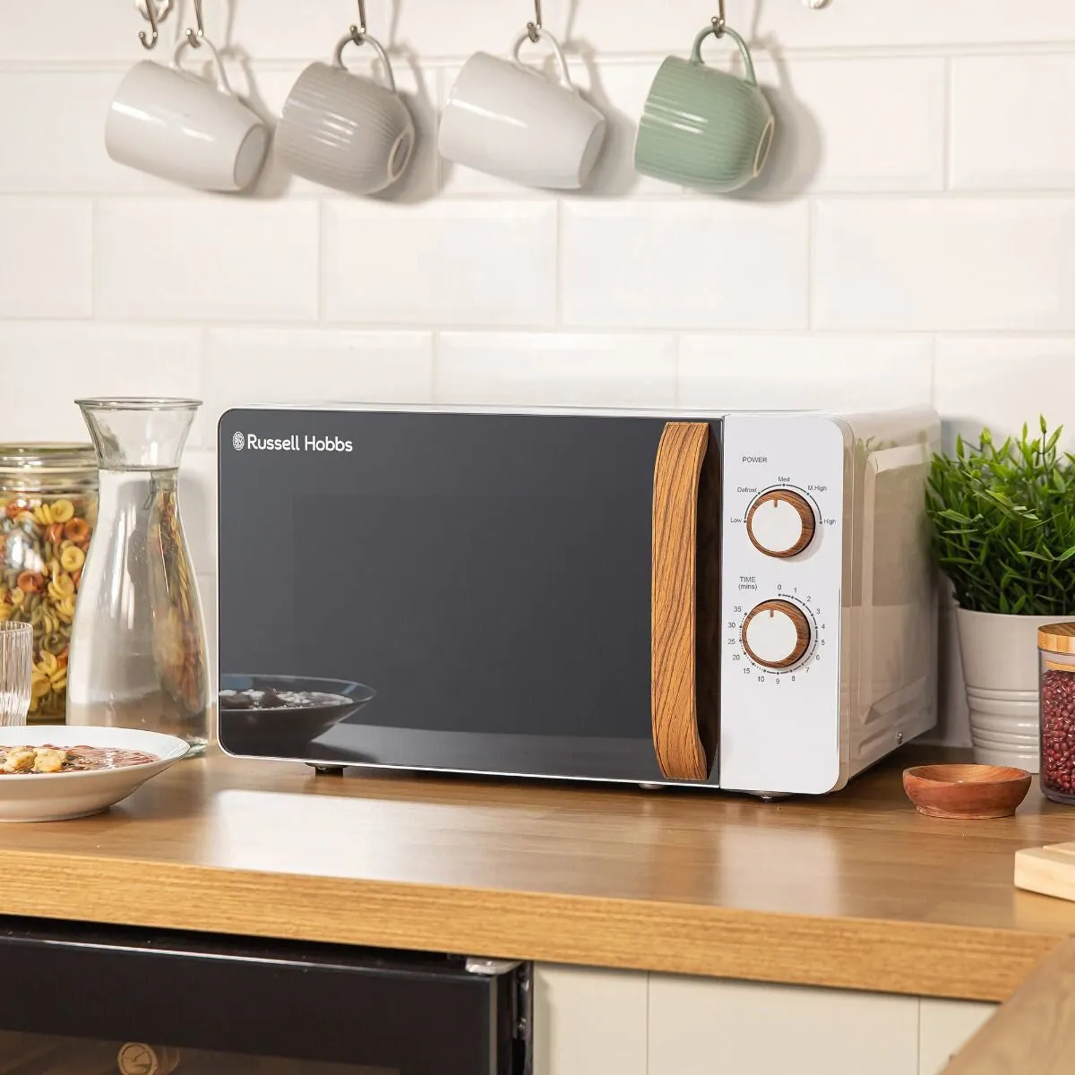 Russell Hobbs RHMM713-N microwave White, Wood Solo microwave Countertop 17 L 700 W