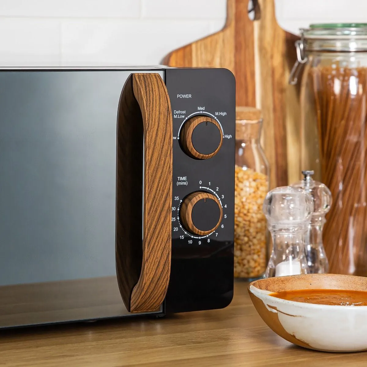 Russell Hobbs RHMM713B-N microwave Black, Wood Solo microwave Countertop 17 L 700 W