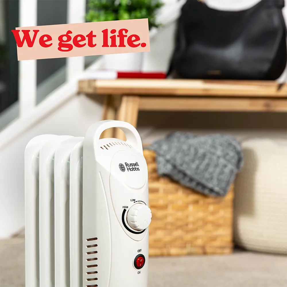 Russell Hobbs RHOFR3001W 5 Fin Oil Filled Radiator in White