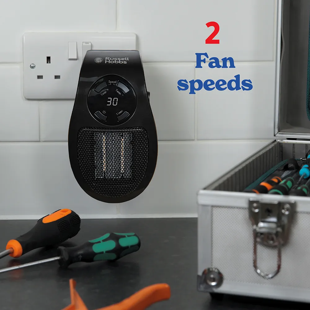 Russell Hobbs RHPH2001B 500W Ceramic Plug Heater