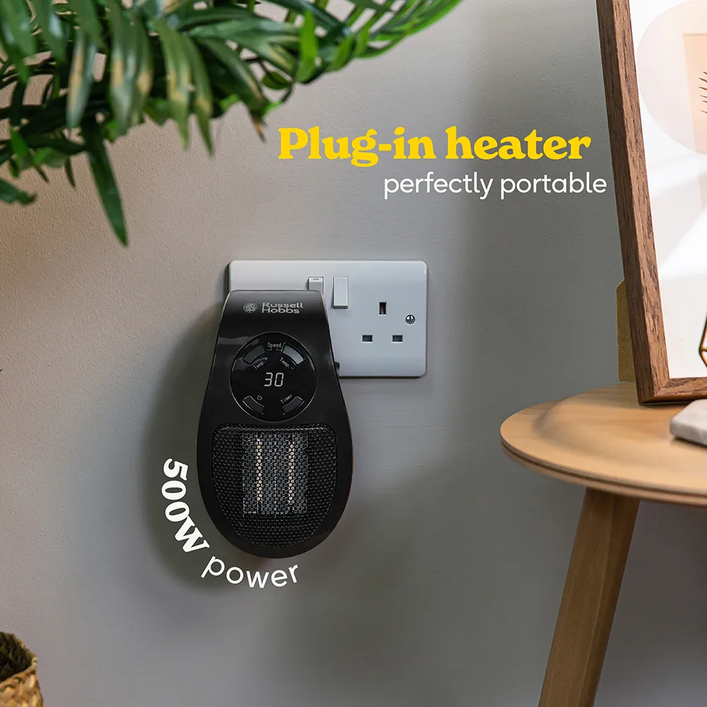 Russell Hobbs RHPH2001B 500W Ceramic Plug Heater