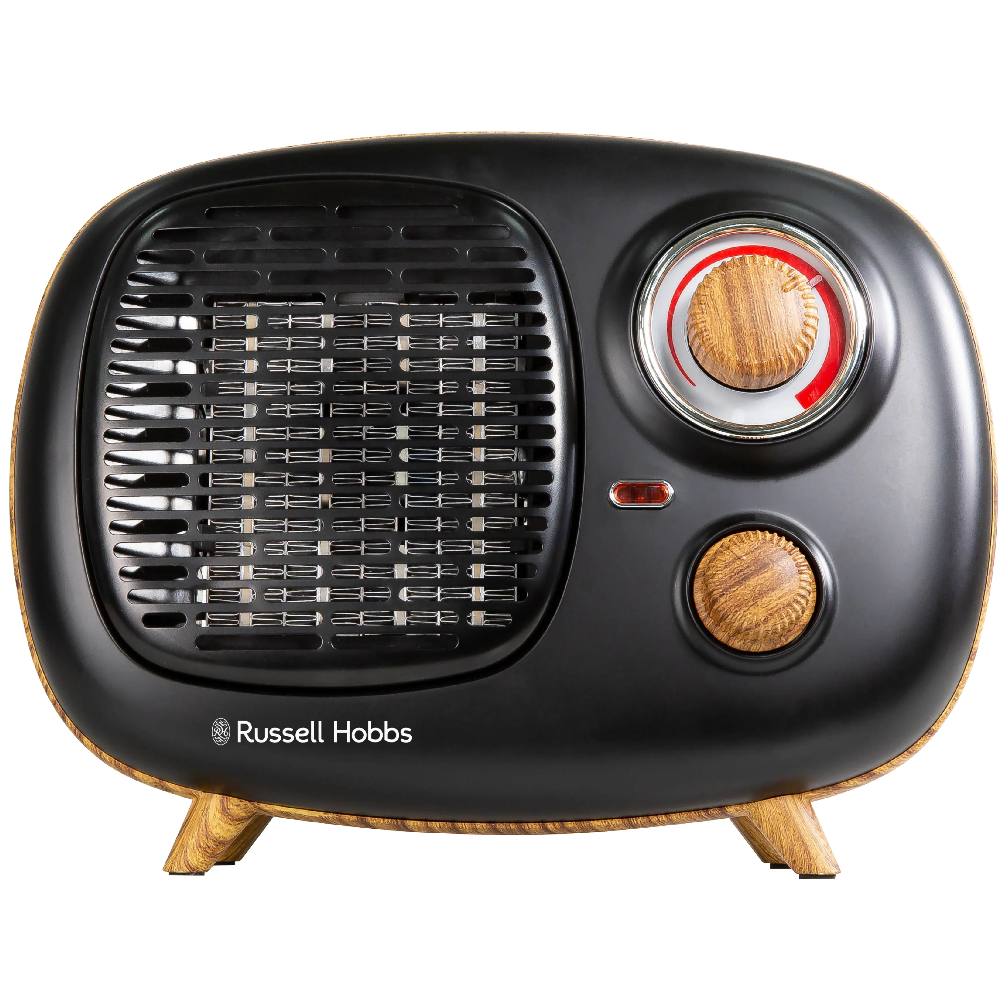 Russell Hobbs RHRETPTC2001WDB Scandi Retro Ceramic Heater -  Black & Wood