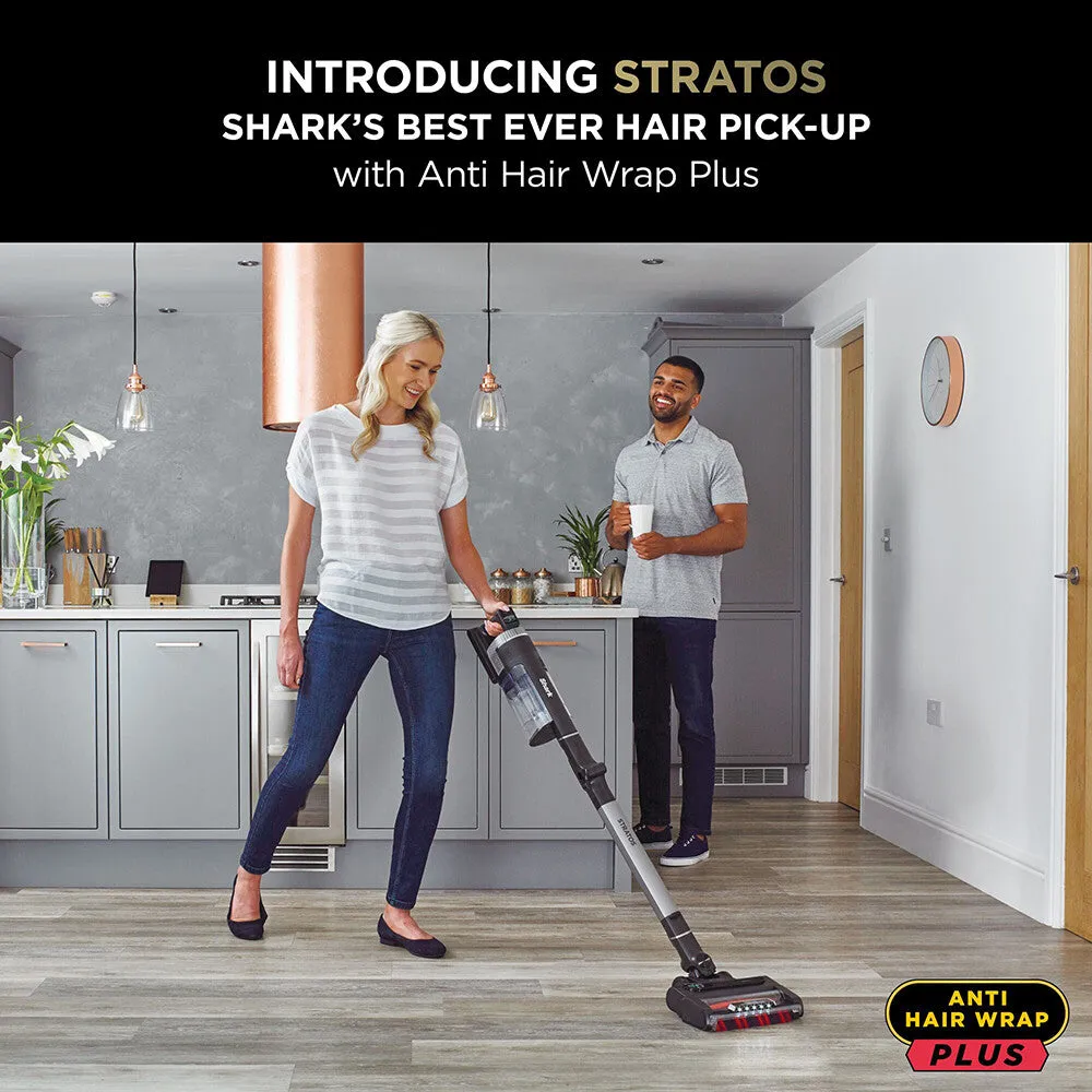Shark Stratos Cordless Stick Vacuum Cleaner with Anti Hair Wrap Plus, Clean Sense IQ, Pet Pro Model [Double Battery] IZ420UKT