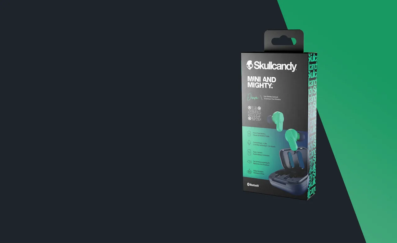 Skullcandy Dime Headset Wireless In-ear Calls/Music Micro-USB Bluetooth Blue, Green