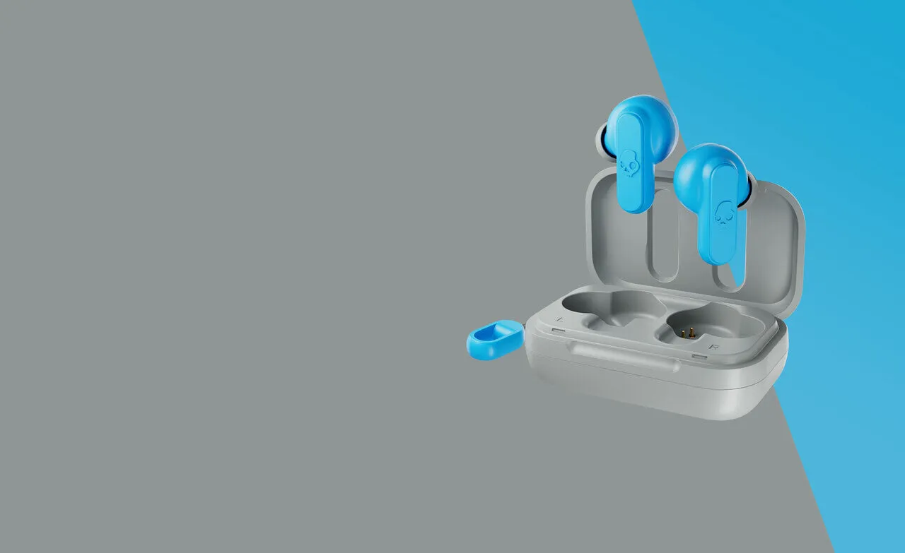 Skullcandy Dime Headset Wireless In-ear Calls/Music Micro-USB Bluetooth Blue, Light grey