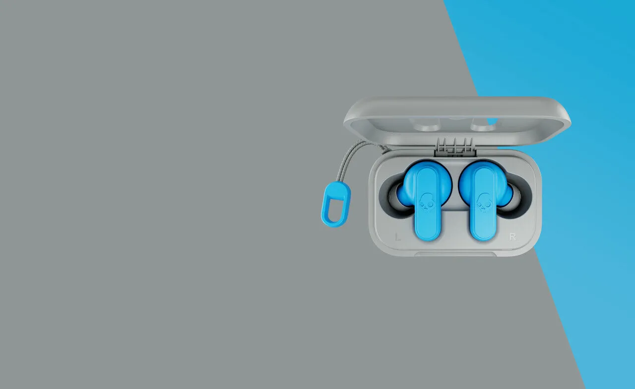Skullcandy Dime Headset Wireless In-ear Calls/Music Micro-USB Bluetooth Blue, Light grey