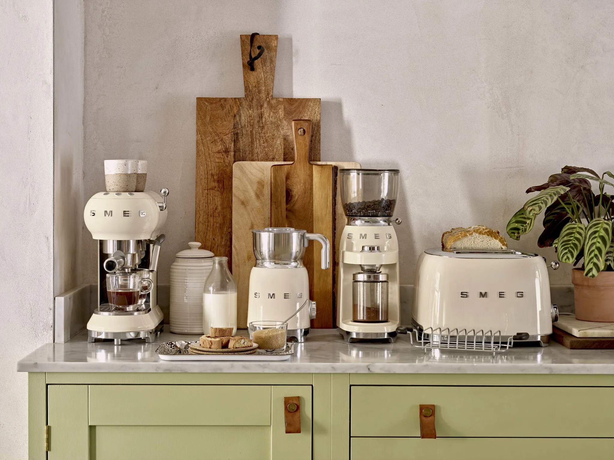 Smeg TSF03CRUK toaster 4 4 slice(s) 2000 W Cream
