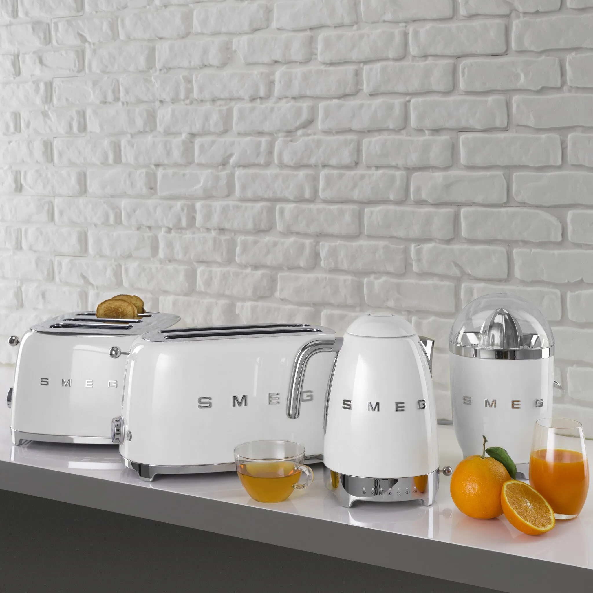 Smeg TSF03WHUK toaster 4 4 slice(s) 2000 W White