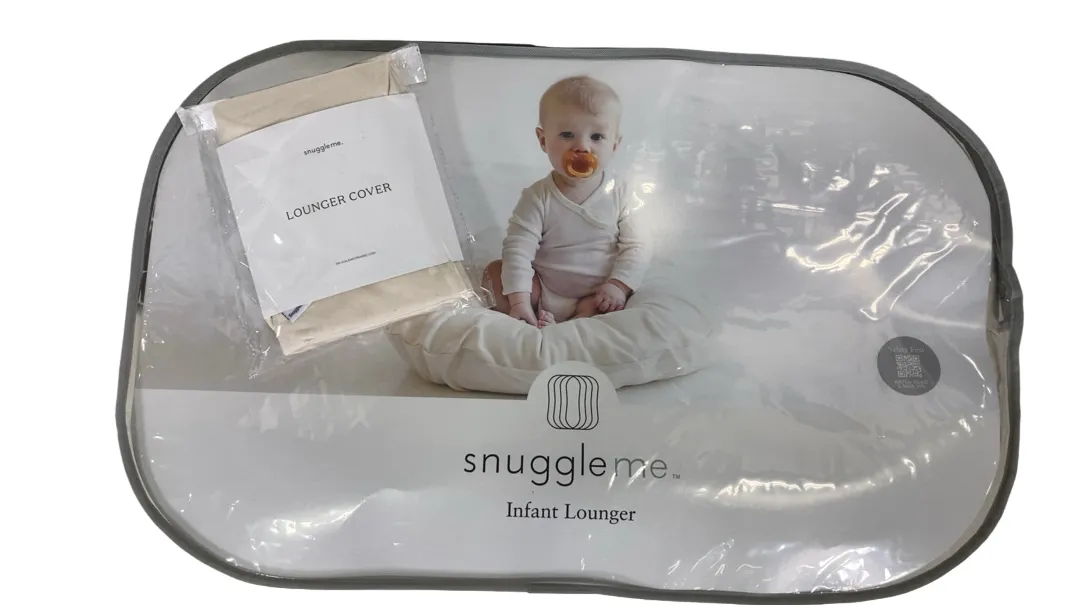 Snuggle Me Organic Sensory Toddler Lounger With Cover, Natural