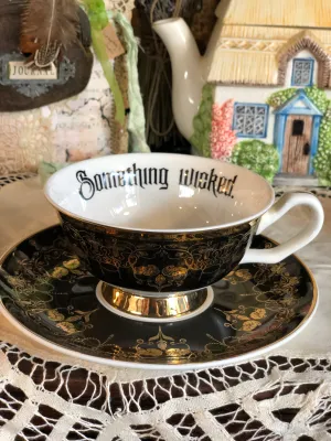 SOMETHING WICKED - Fine China Curiosity Teacup & Saucer Set