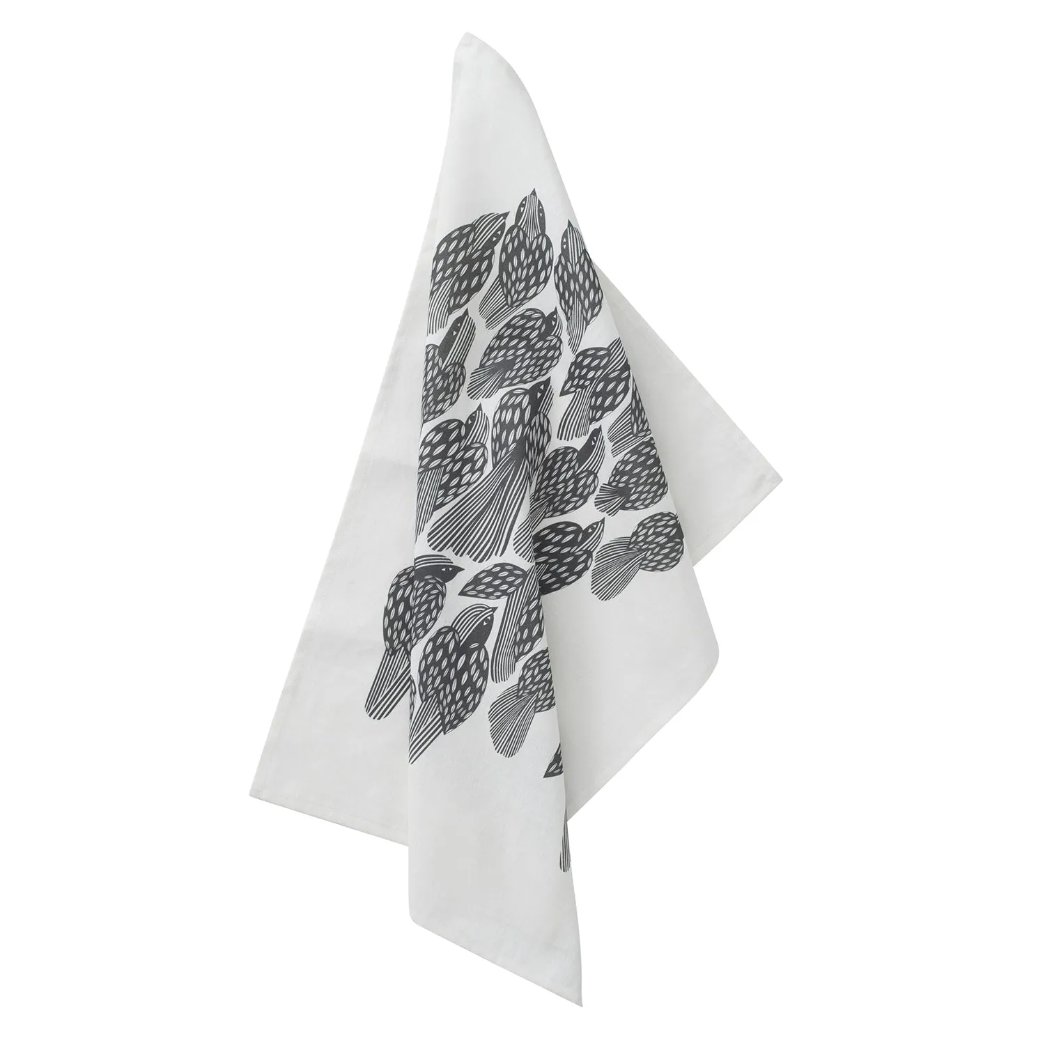 Spira Birds Kitchen Towelm, Asphalt