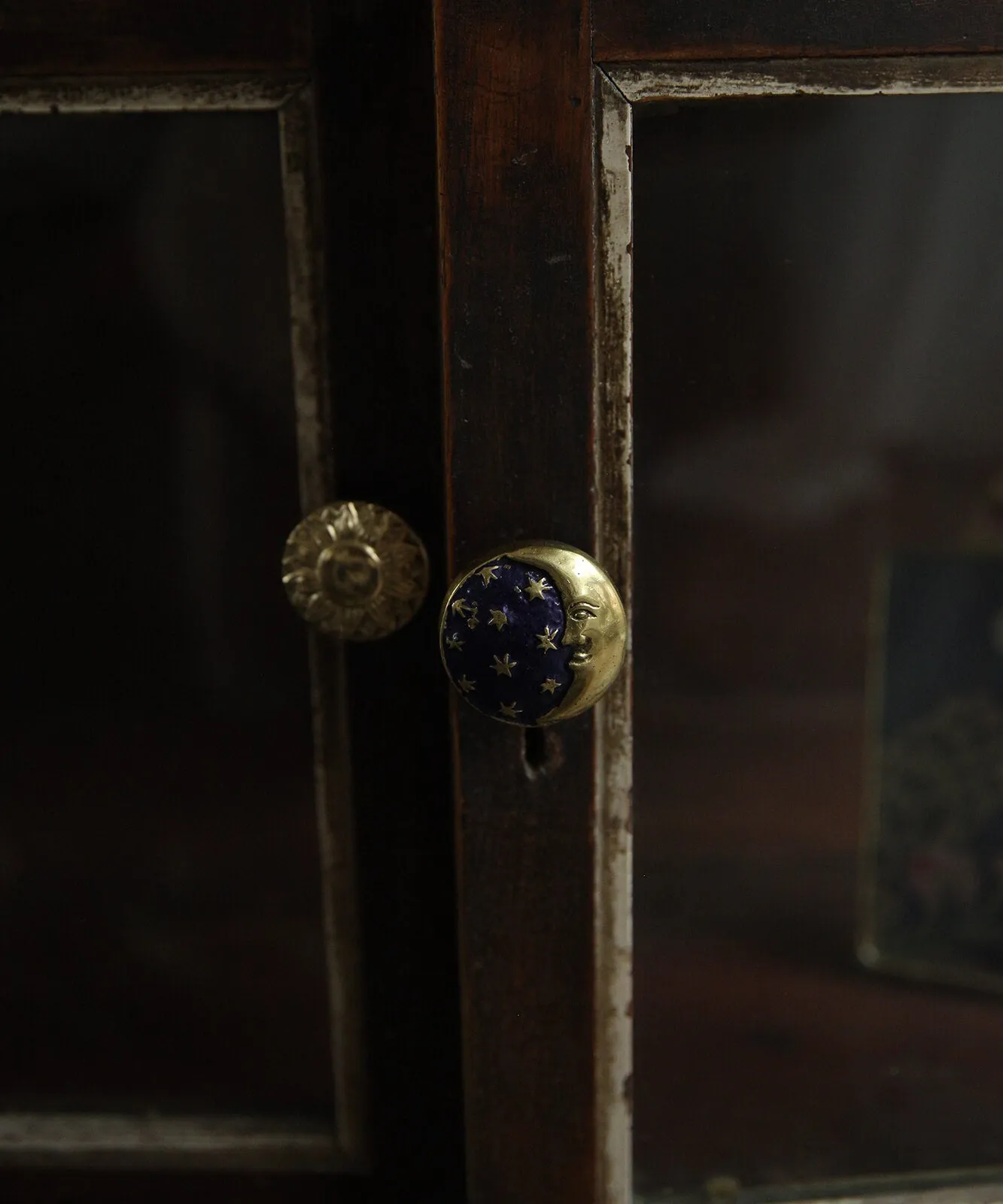 Starry Night Moon Door Knob