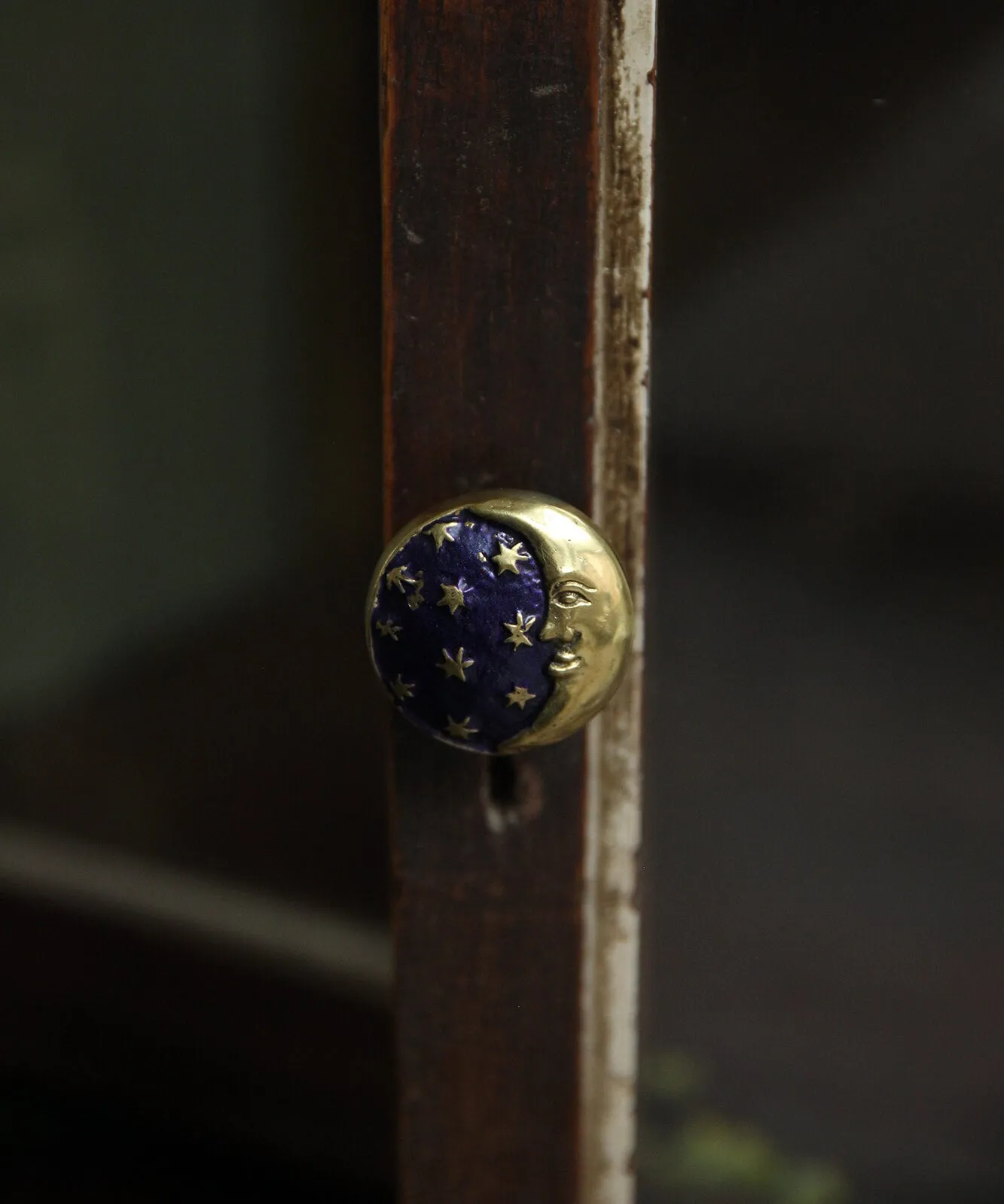 Starry Night Moon Door Knob